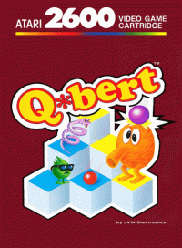 Q*bert Atari 2600  box art